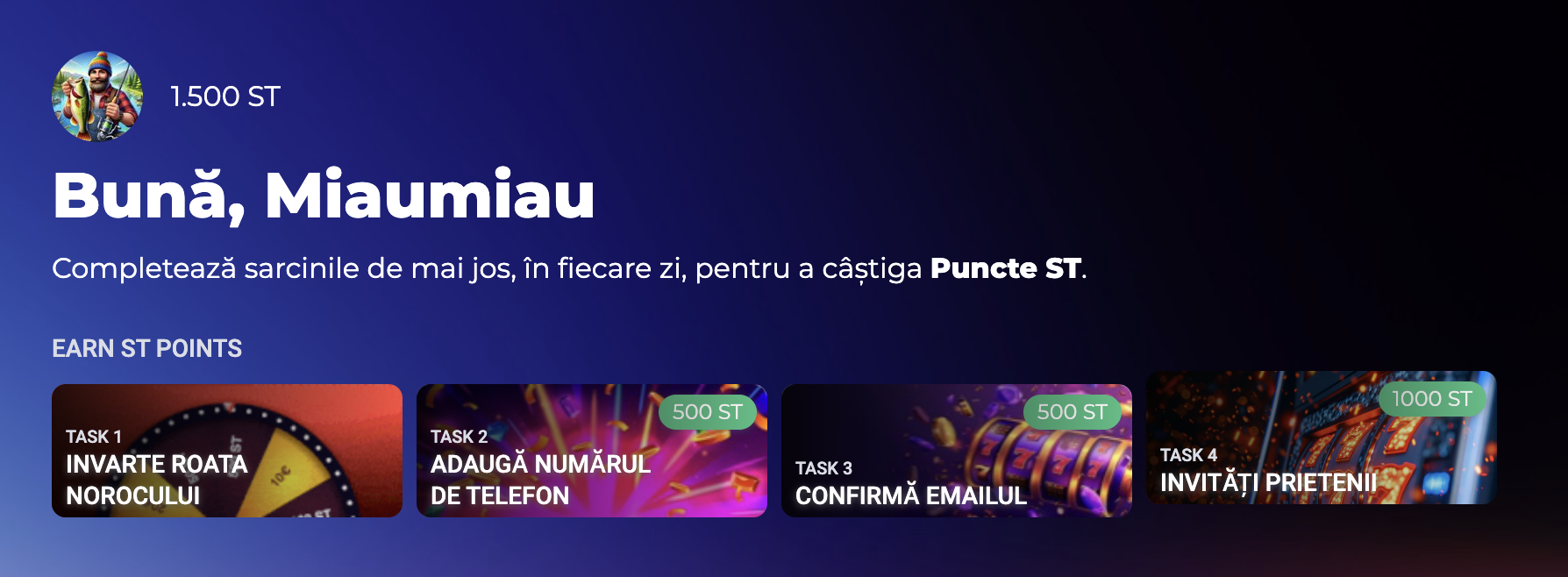 Completeaza cele 4 actiuni pentru a face rost de mai mult ST
